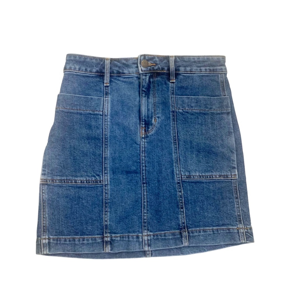 2/$30 Old Navy Blue Denim Short Skirt 2 Small Utility Cargo Pockets Jean 90s Y2K
